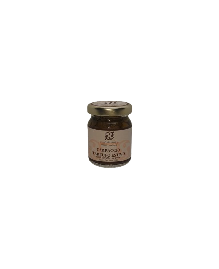 Carpaccio di Tartufo Nero Estivo in “Olio Extra Vergine di Oliva”
