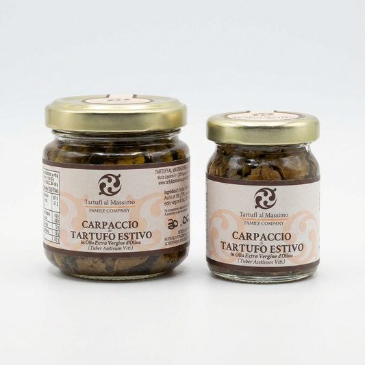 Carpaccio di Tartufo Nero Estivo in “Olio Extra Vergine di Oliva”